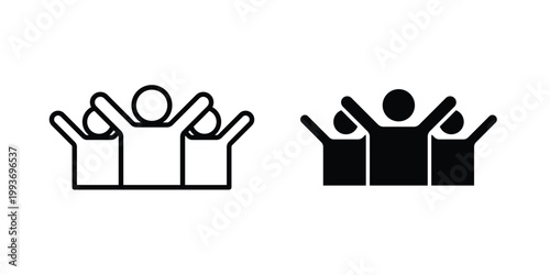 celebration icon. Line and glyph solid vector collection.