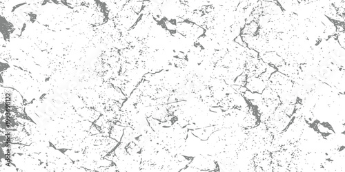 Distressed grunge texture with deep scratches and gray dust particles on white background for vintage aesthetic