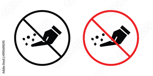 Do not feed the animals sign. Line and glyph solid vector collection.