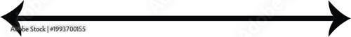 Double headed arrow symbol pointing in both directions horizontal line with arrowheads on both ends