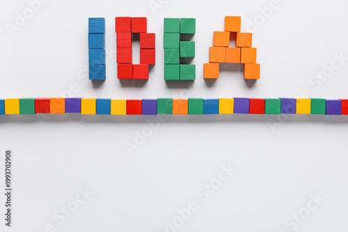 Word IDEA made of colorful ...