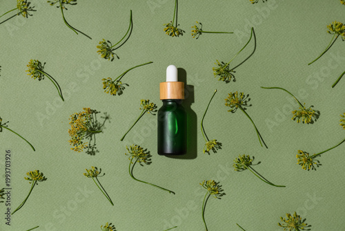 Composition with bottle of ...