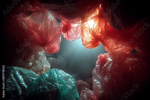 Colorful plastic garbage closeup high resolution picture