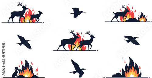 Minimalist Skull and Bones Vector Icon Set Featuring Hand-Drawn Anatomical Sketches and Spooky Crossbone Designs for Halloween and Gothic Graphic Design ****Minimalist Skull and Bones Vector Icon Set 