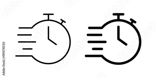 Quick service icon. Line and glyph solid vector collection.