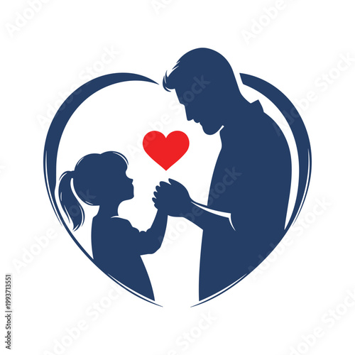 Romantic love couple kissing heart vector illustration for valentine wedding card design