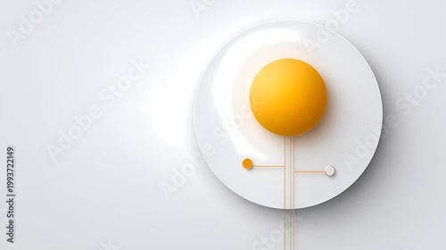 Minimalist 3D Geometric Sun Flower with Electronic Circuitry Paths for Sustainable Energy and Future Technology Concept Presentation