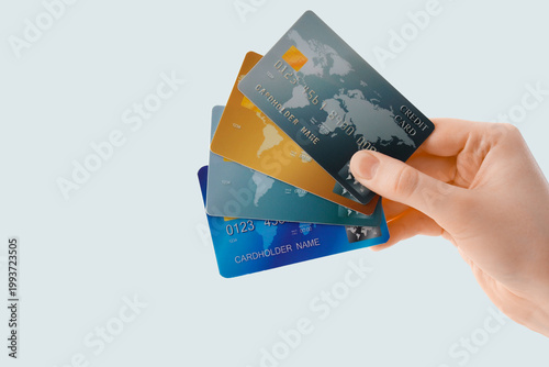 Female hand with credit car...