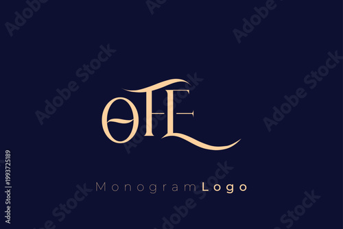 OFE Elegant Monogram Logo Design With Decorative Lettering