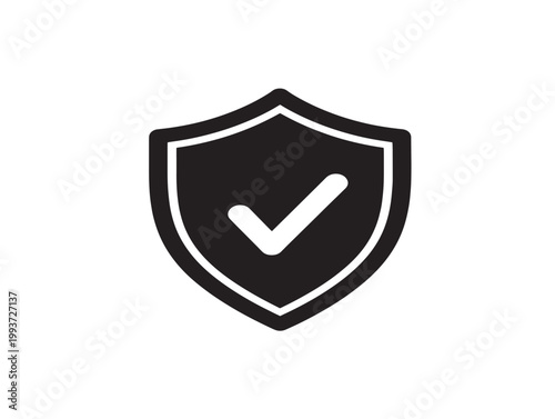 Free Download shield with checkmark security verification flat design vector illustration - GFXLoad