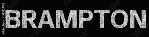 Sketch Brampton text design element