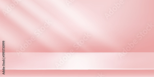 Canvastavla Empty pink studio background with gradient wall and floor for product display