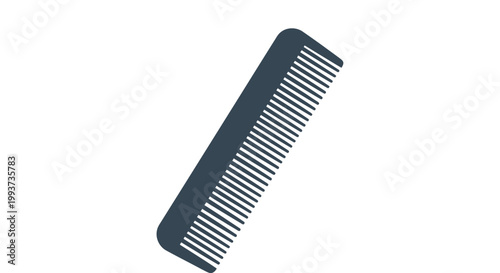 Stylized comb illustration on white background suitable for beauty and hair care