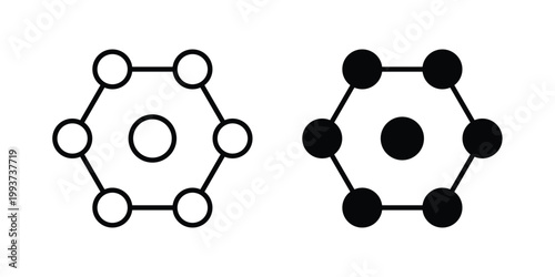 Antioxidant icon solid glyph and line series icons