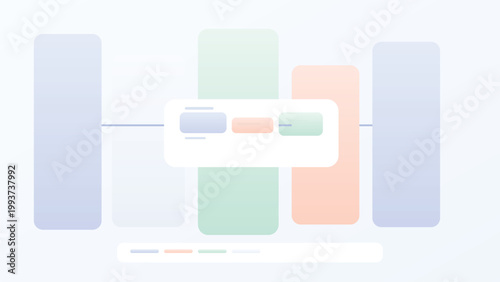 Unique SaaS dashboard background with gradient slab layout, offset window panels, soft pastel admin interface and modern clean system design