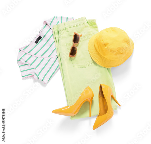 Stylish female spring outfi...