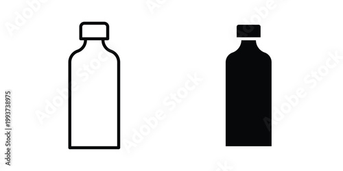 Bottle icon solid glyph and line series icons