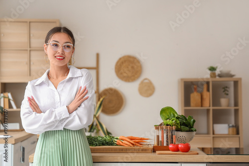 Beautiful young happy Asian...