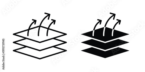 Breathable icon solid glyph and line series icons