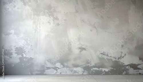 Textured Concrete Wall and Floor Background with Subtle Lighting.