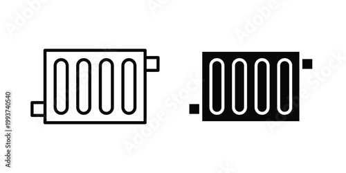 Conditioner heater icon solid glyph and line series icons