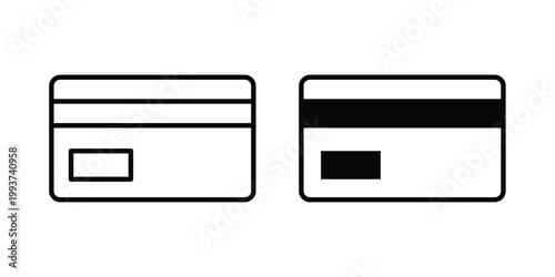 Credit card icon solid glyph and line series icons