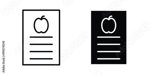 Diet plan icon solid glyph and line series icons