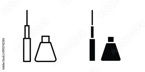 Eyeliner icon solid glyph and line series icons