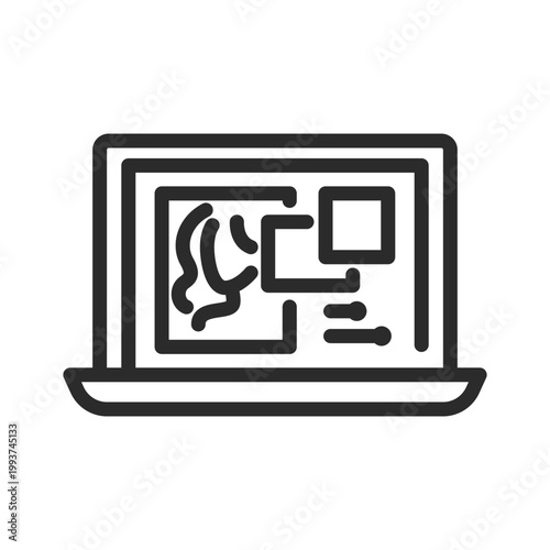 Photo editor icon. Simple photo editor icon for image editing, digital design and media processing concepts. Perfect for social media, mobile apps and web interface projects. Vector illustration