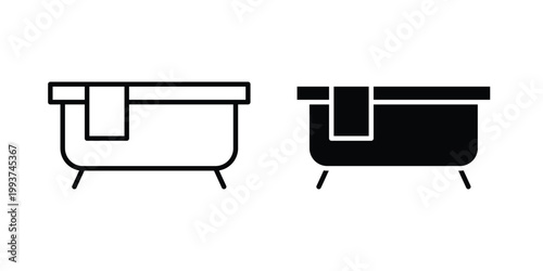 Jacuzzi icon solid glyph and line series icons