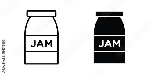 Jam icon solid glyph and line series icons