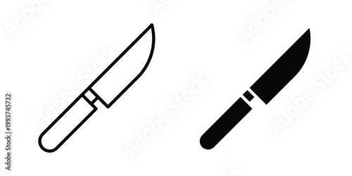 knife icon solid glyph and line series icons