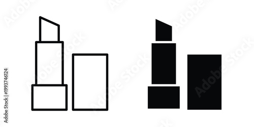 Lip balm icon solid glyph and line series icons