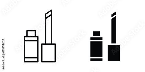 Lip gloss icon solid glyph and line series icons