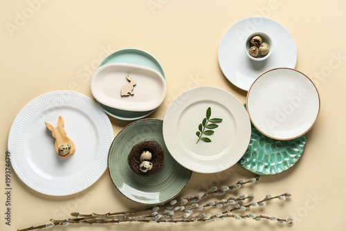 Different clean plates with...