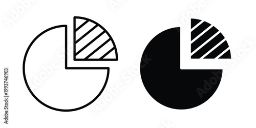 Market share icon solid glyph and line series icons