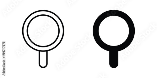 Mirror icon solid glyph and line series icons