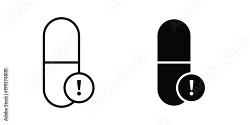 Overdose icon solid glyph and line series icons
