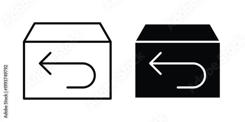 Return purchase icon solid glyph and line series icons