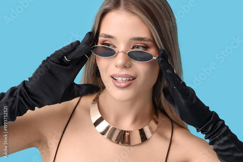 Fashionable young woman in ...