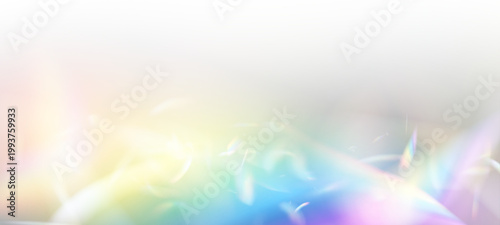 Abstract neon prism light on transparent PNG background. Soft holographic rainbow flare and refraction glow overlay. Crisp vector crystal glow sparkle accents.