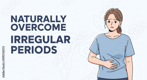 Woman with menstrual health issues concept.