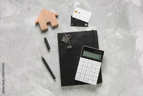Notebook with calculator, t...