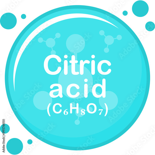 Konstfotografi Citric acid molecule Illustration Design