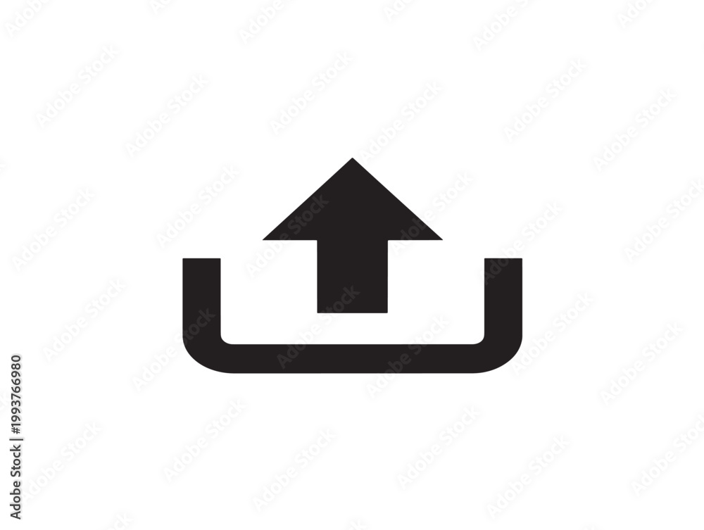 Fototapeta premium upward growth trend arrow in flat design vector illustration