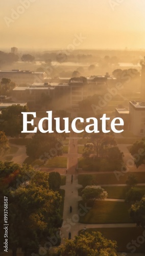 Sunrise Over University Campus