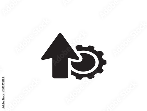 1st place gear success achievement flat design vector illustration