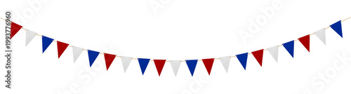 Free Download Bunting in colors of USA flag on transparent background - GFXLoad