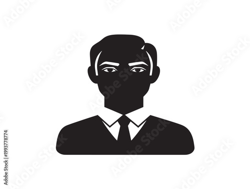 professional businessman avatar flat design vector illustration