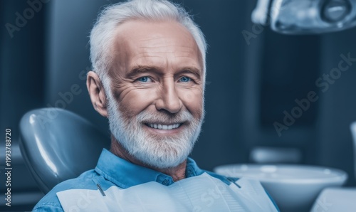 Positive Dental Visit with Smiling Adult Patient and Dentist